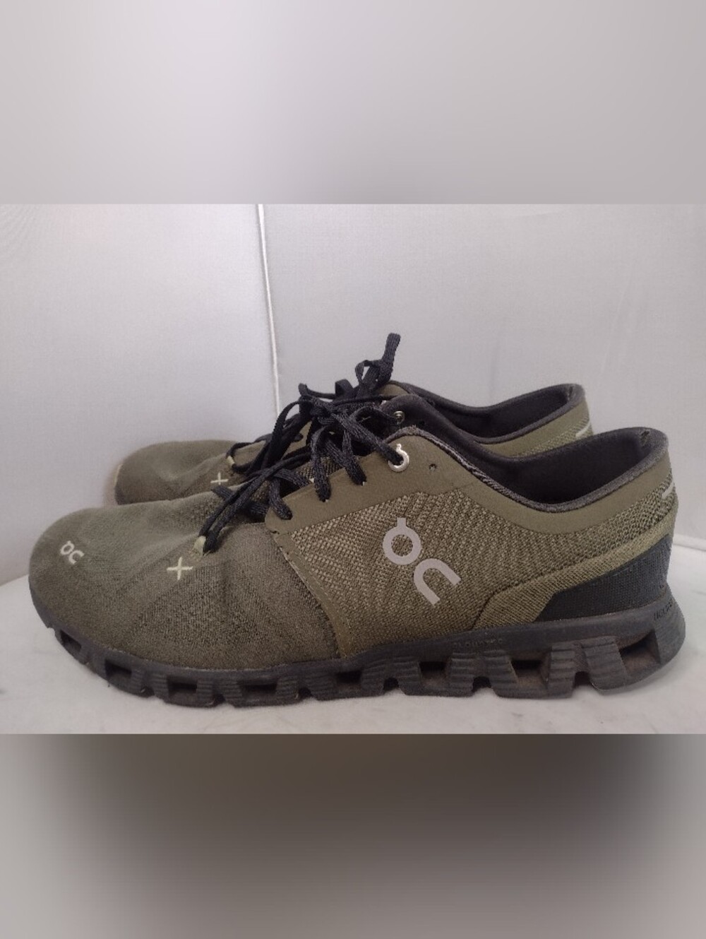 On Cloud X 3 Mens Sneakers Shoes Size 12 Army Green Olive Running B12